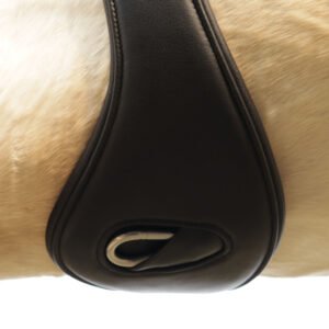 Long soft leather curve girth