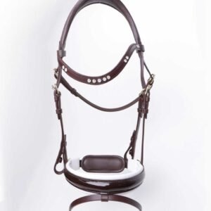 Soft leather comfort padded flash bridle dressage