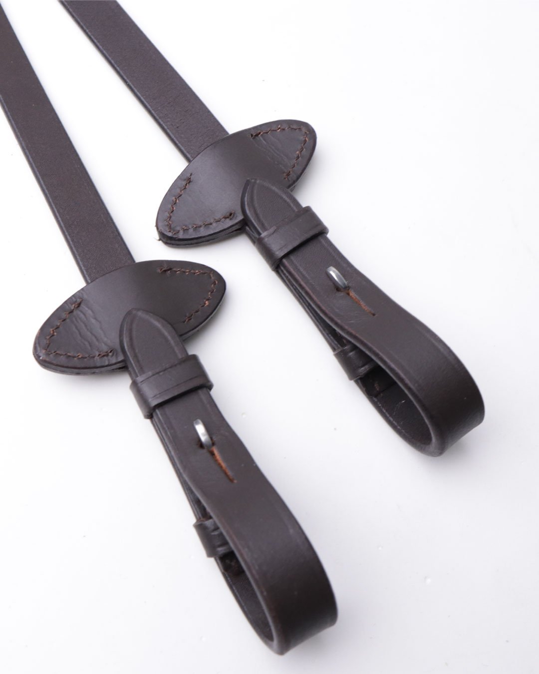 Rubber Reins with Stoppers - Brown - Image 4