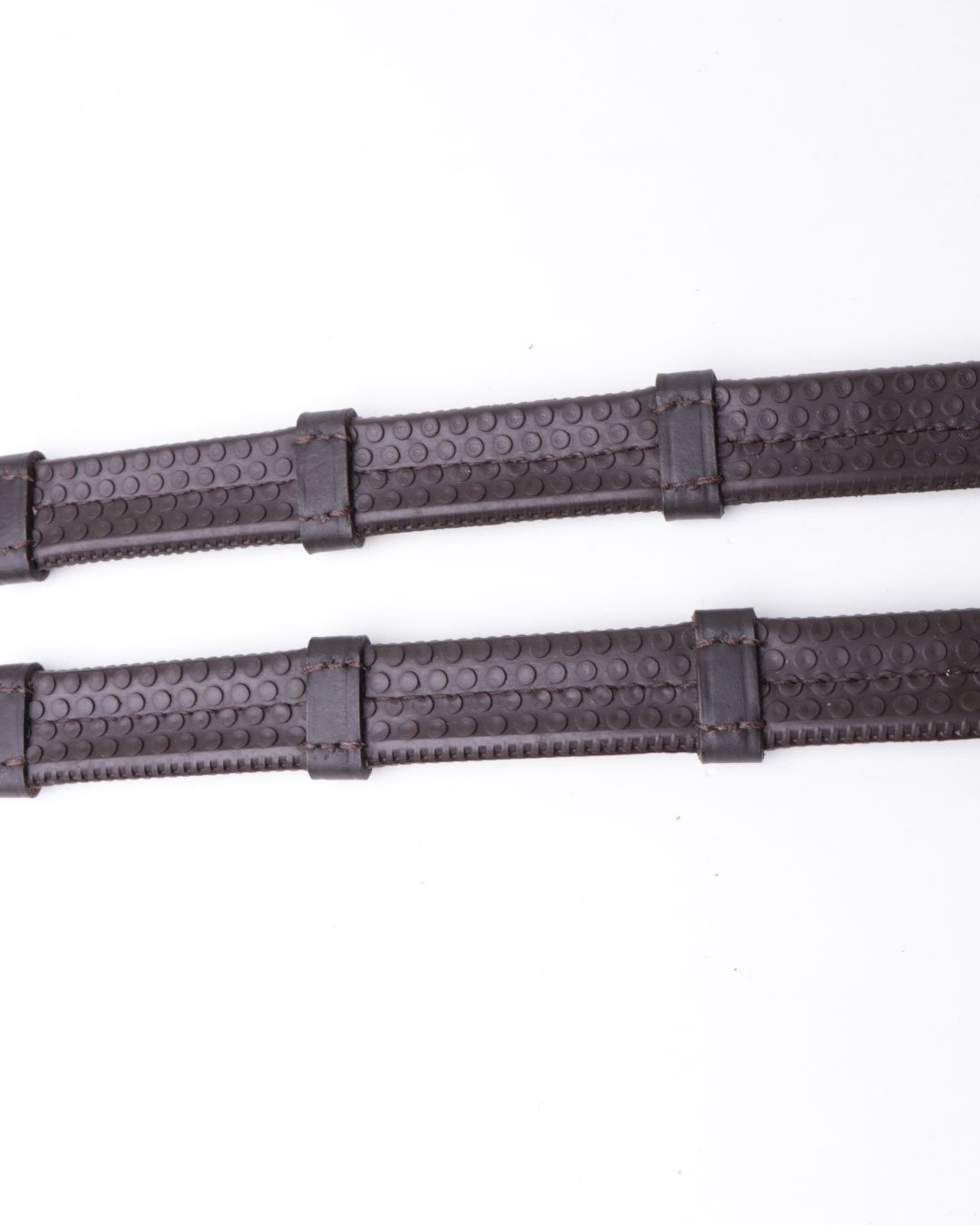 Rubber Reins with Stoppers - Brown - Image 3