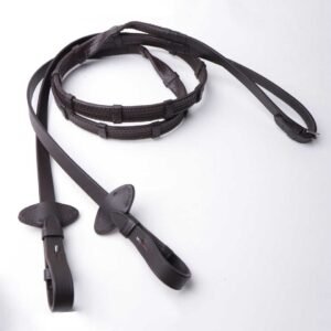 Rubber Reins with Stoppers - Brown