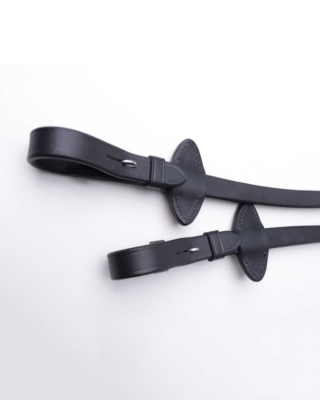 Rubber Reins with Stoppers - Black - Image 4