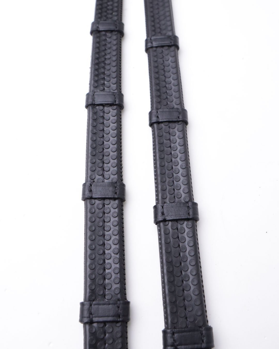 Rubber Reins with Stoppers - Black - Image 3