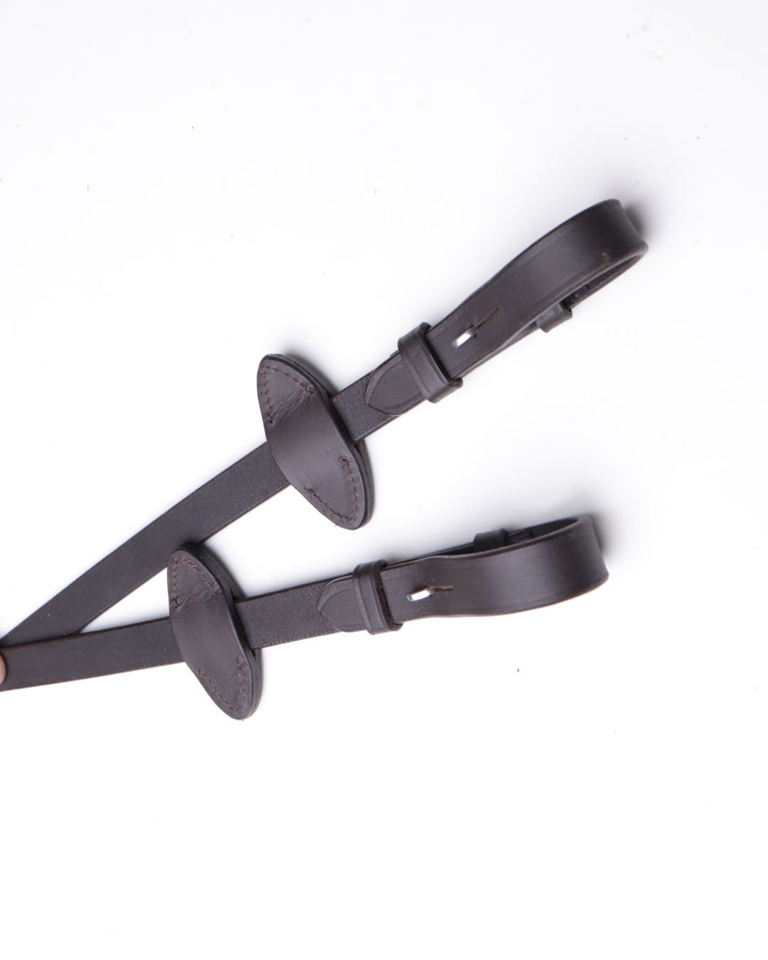 Leather Rubber Rein - Brown - Image 4