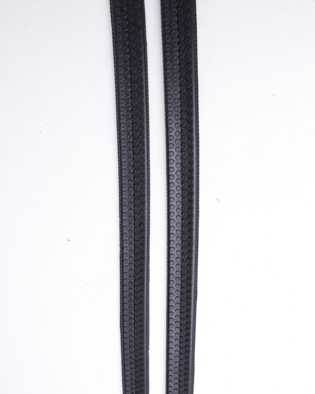 Leather Rubber Rein - Black - Image 3